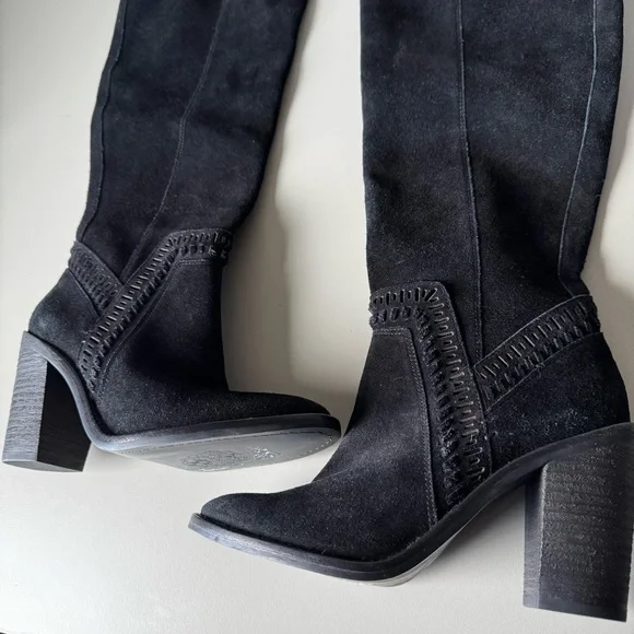 Vince Camuto Madolee Over The Knee Black Suede Boots Size 7.5 - Picture 5 of 14